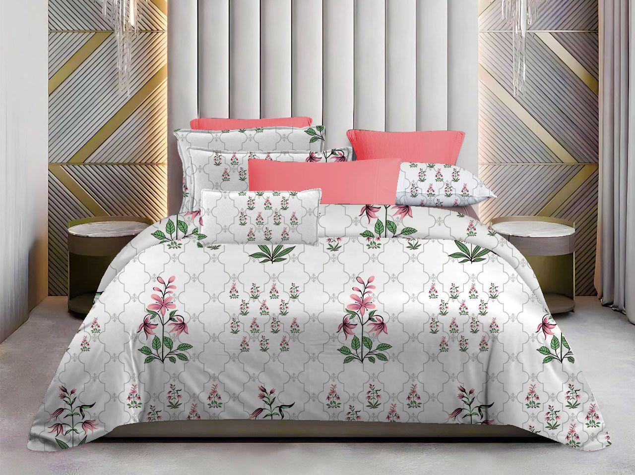 Juno Gift King Bedsheet Set  |144 TC Cotton|2 Pillow Covers