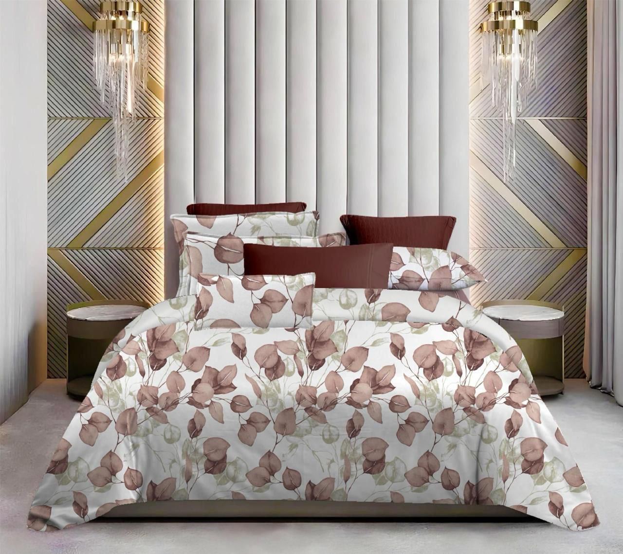 Solstice Gift King Bedsheet Set | 300 TC Cotton| 2 Pillow Covers