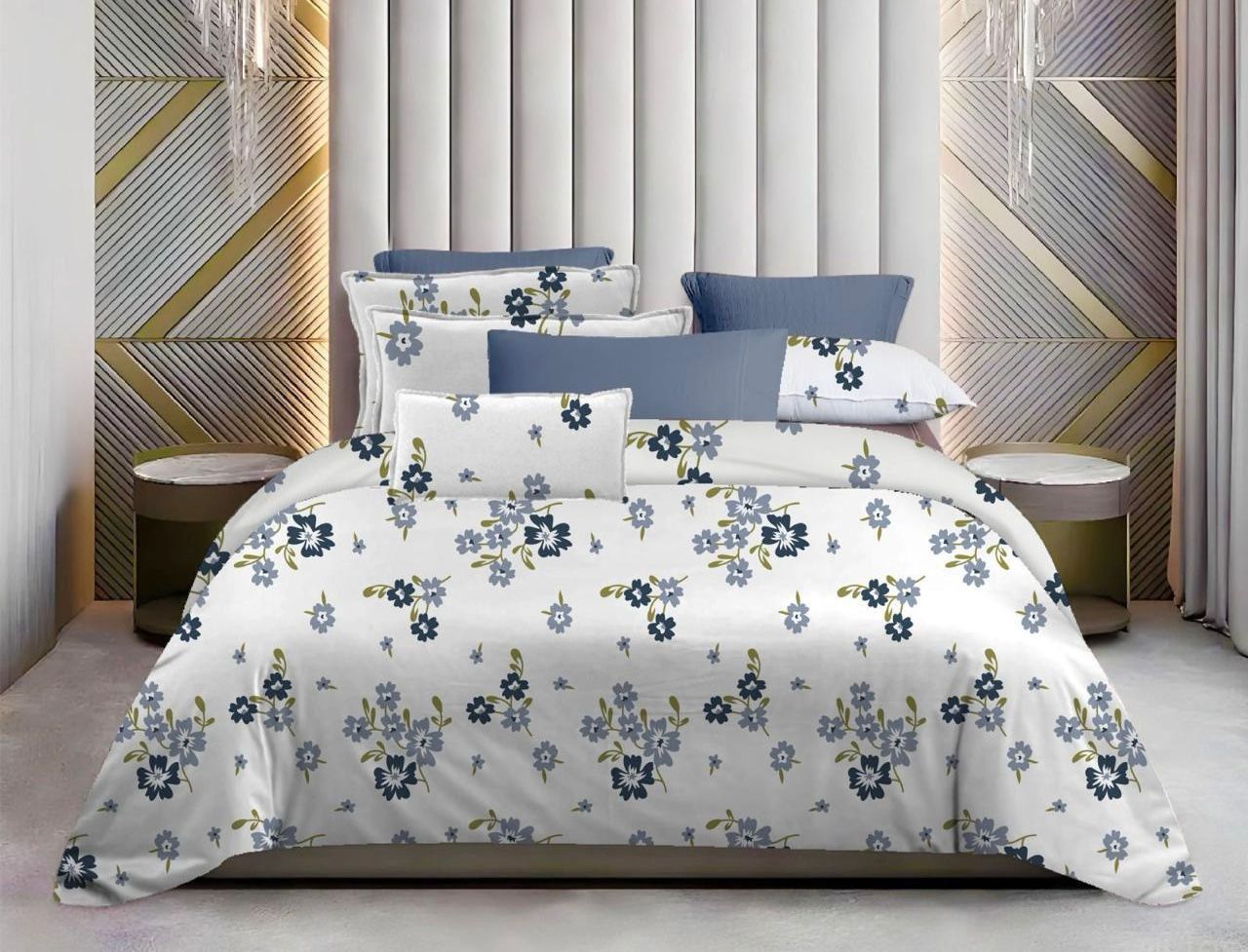 affodil Gift King Bedsheet Set | 300 TC Cotton| 2 Pillow Covers