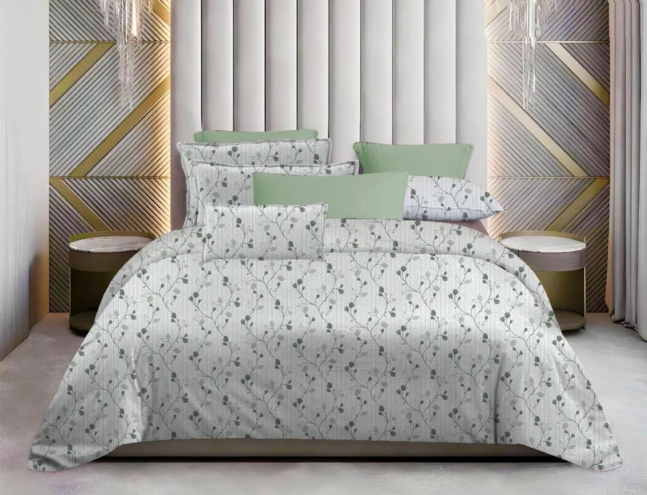 Symphony Gift King Bedsheet Set | 300 TC Cotton| 2 Pillow Covers