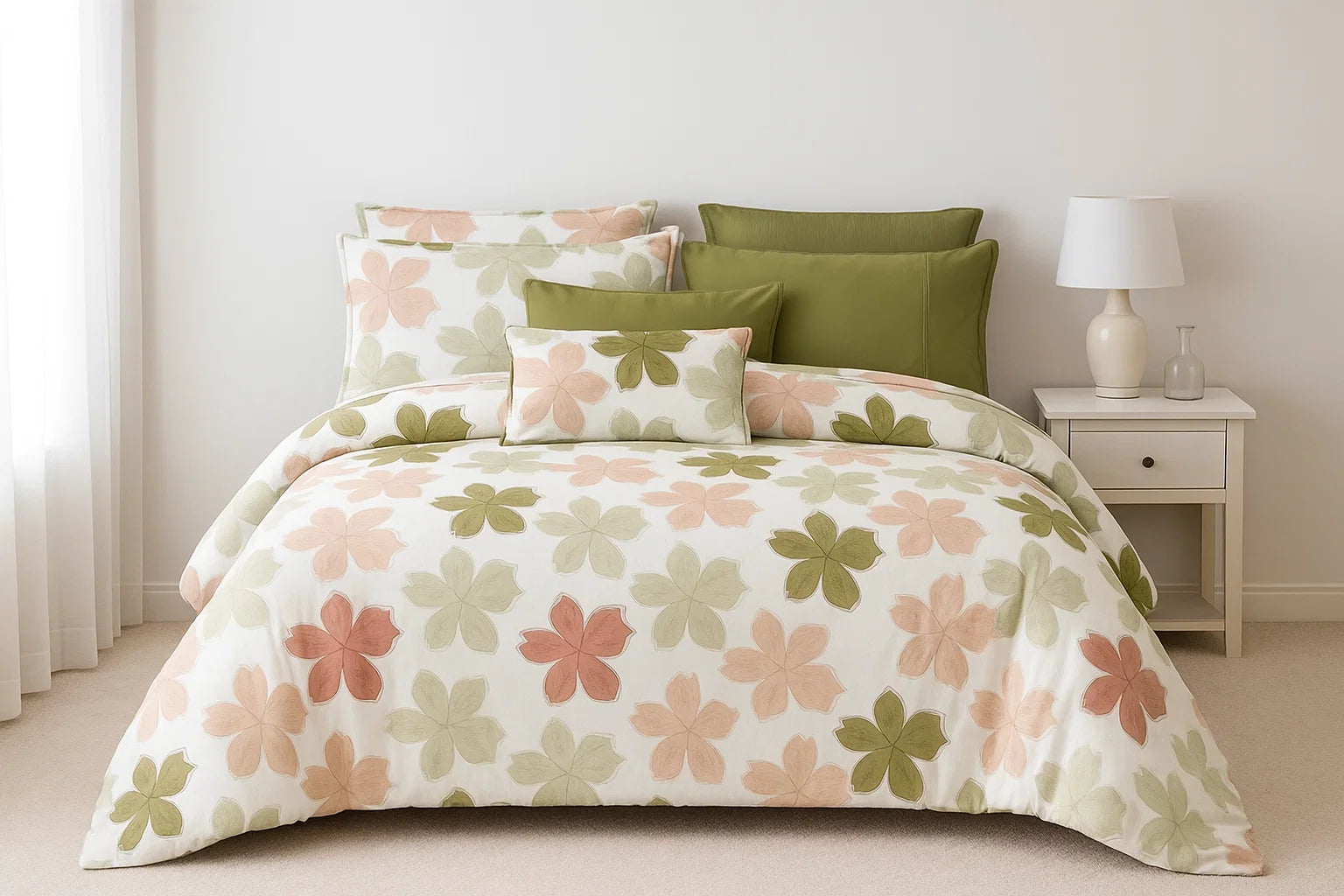 NectorSoft Bedsheet Set  | 300 TC Cotton| 2 Pillow Cover