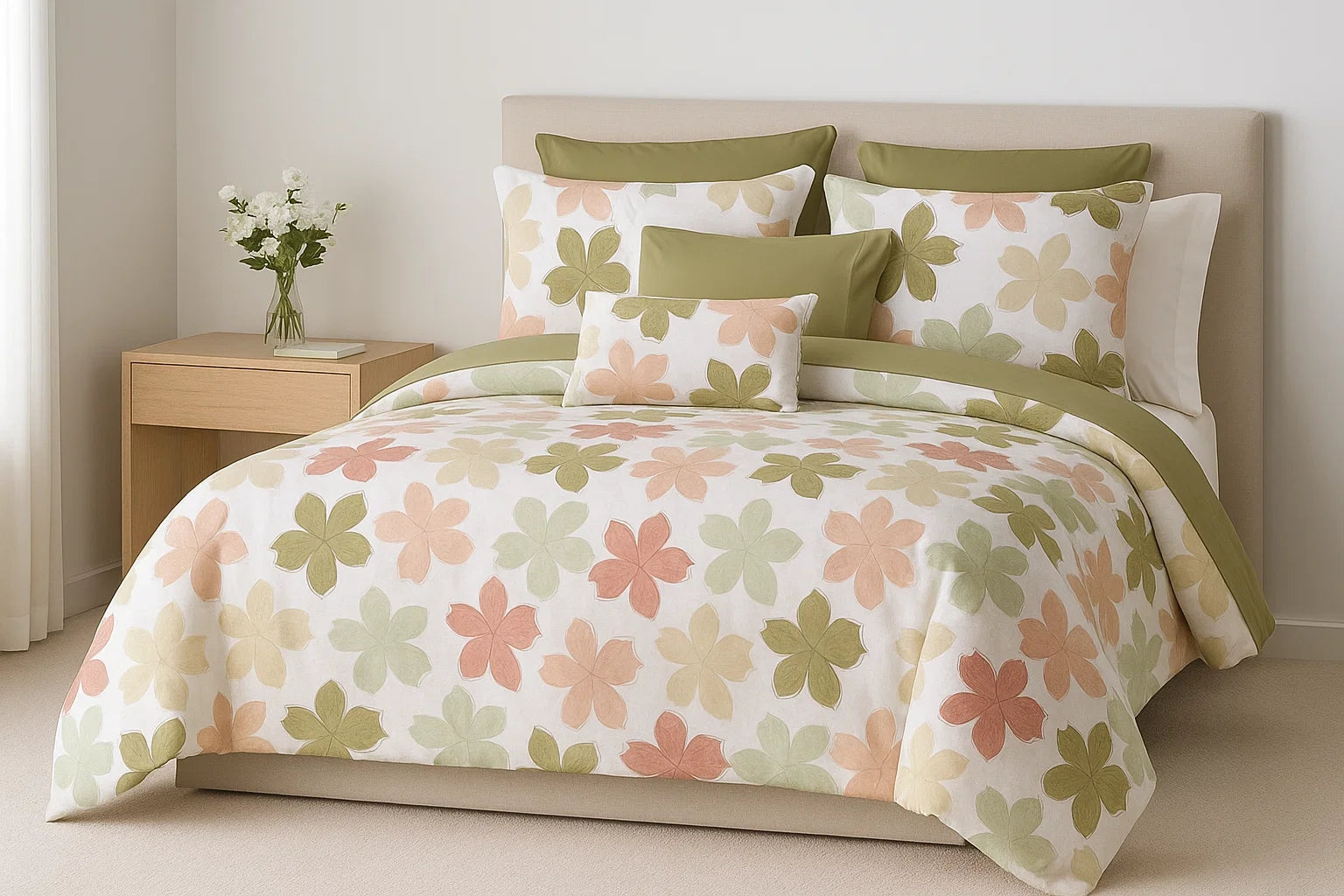 NectorSoft Bedsheet Set  | 300 TC Cotton| 2 Pillow Cover